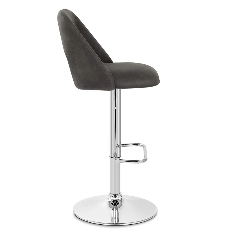 Tabouret de Bar Faux Cuir - Phoenix Gris Foncé
