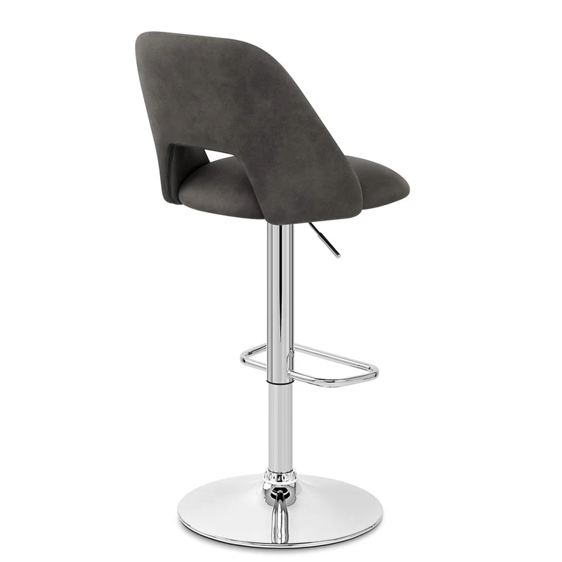 Tabouret de Bar Faux Cuir - Phoenix Gris Foncé