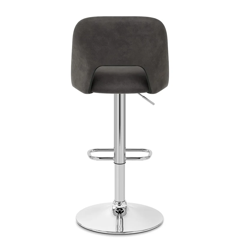 Tabouret de Bar Faux Cuir - Phoenix Gris Foncé