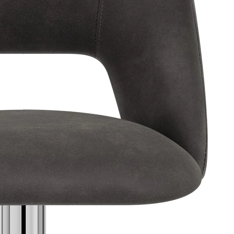 Tabouret de Bar Faux Cuir - Phoenix Gris Foncé