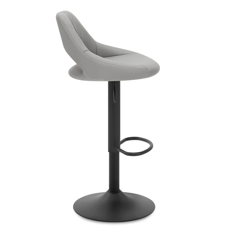 Tabouret de Bar Faux Cuir - Nadia Gris