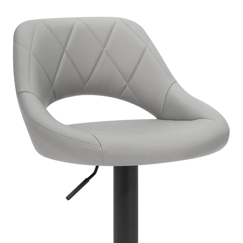 Tabouret de Bar Faux Cuir - Nadia Gris