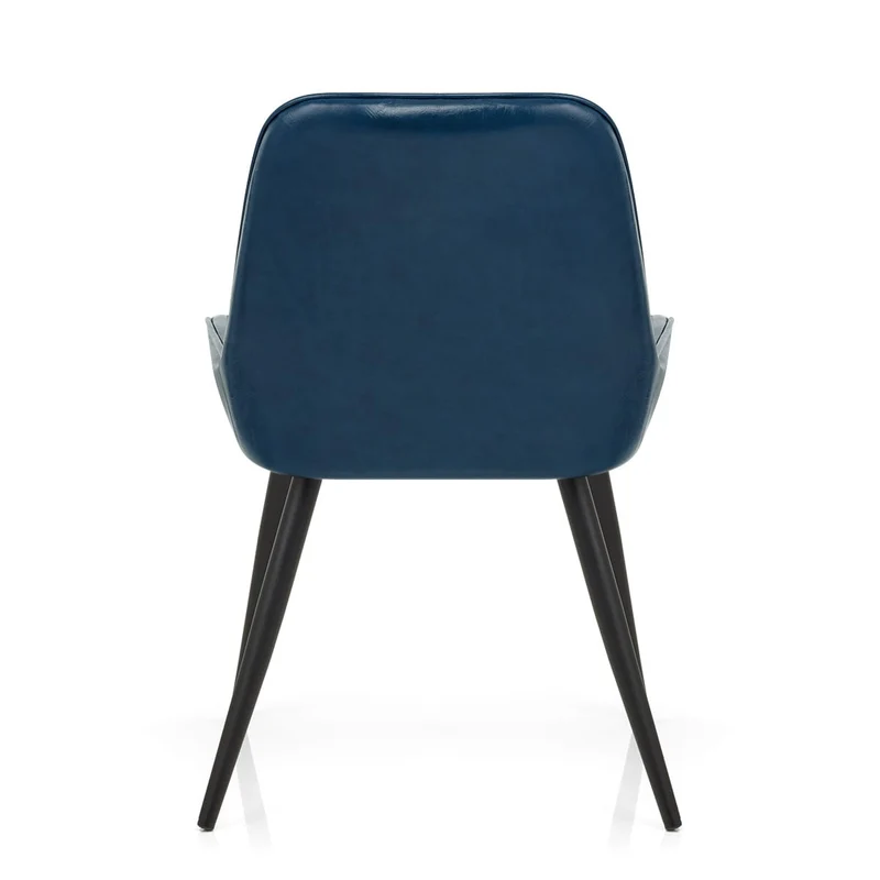 Chaise Faux Cuir - Mustang Bleu