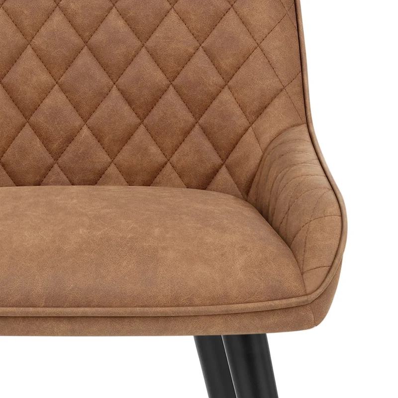 Chaise Faux Cuir - Azure Marron
