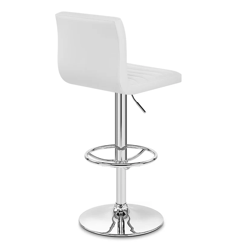 Chaise de Bar Faux Cuir Chrome - Mint Blanc
