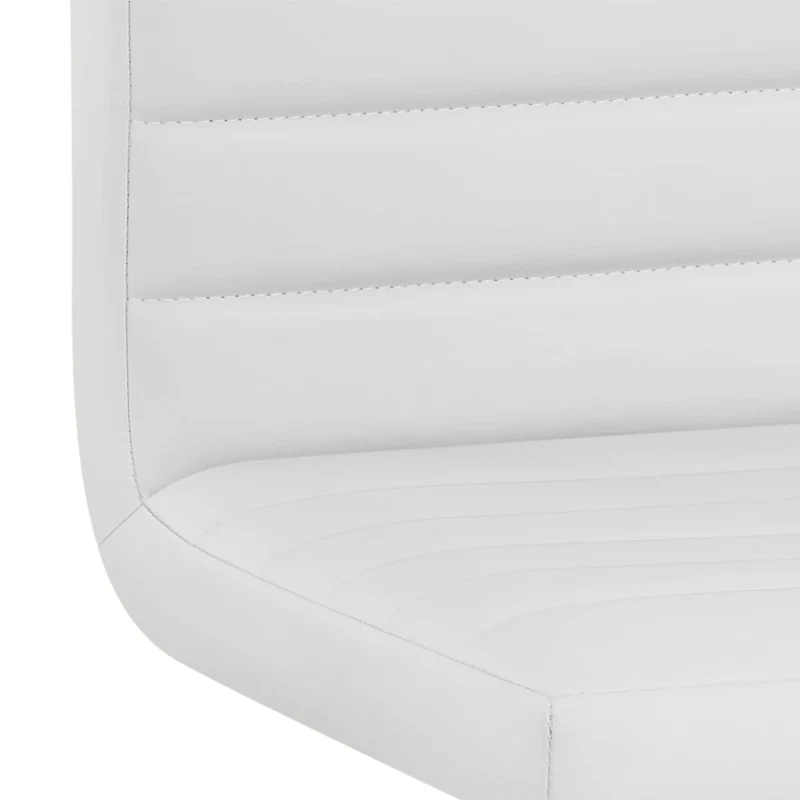 Chaise de Bar Faux Cuir Chrome - Mint Blanc