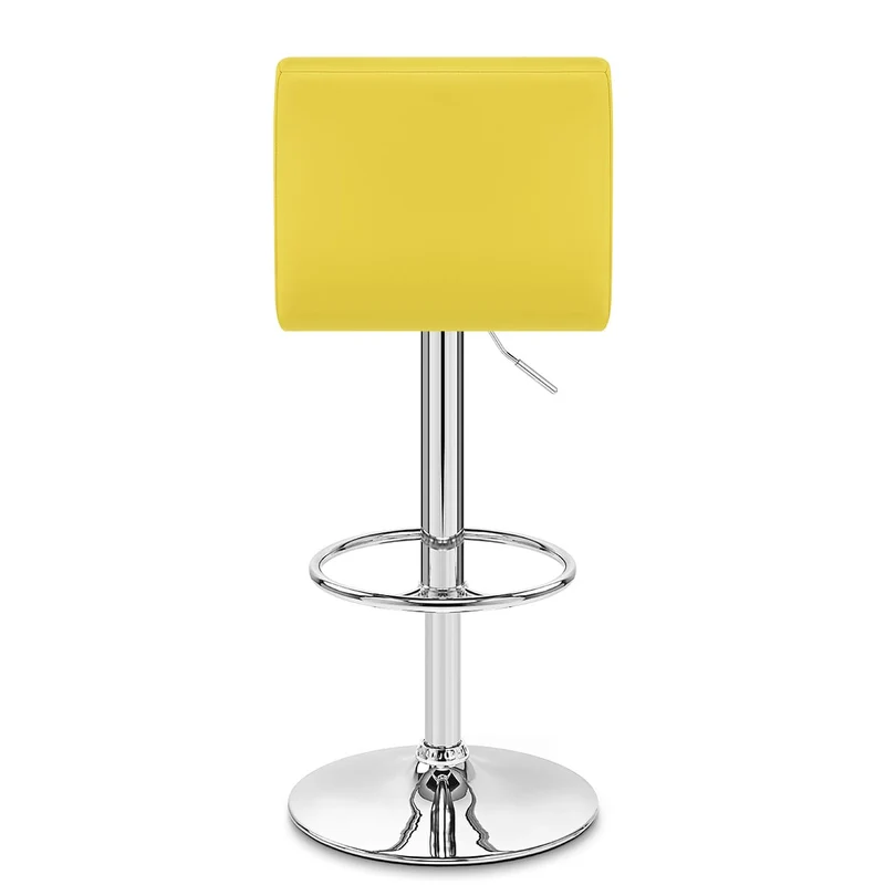 Chaise de Bar Faux Cuir Chrome - Mint Jaune