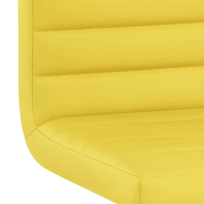 Chaise de Bar Faux Cuir Chrome - Mint Jaune
