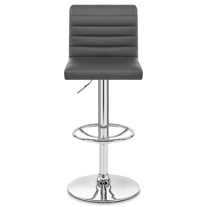 Chaise de Bar Faux Cuir Chrome - Mint Gris