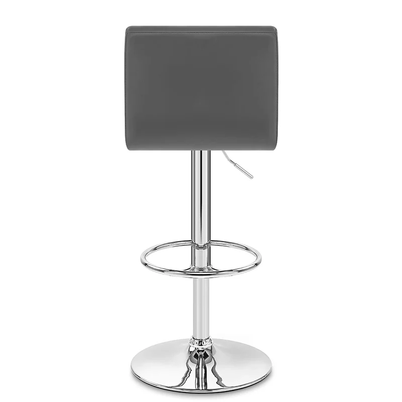 Chaise de Bar Faux Cuir Chrome - Mint Gris