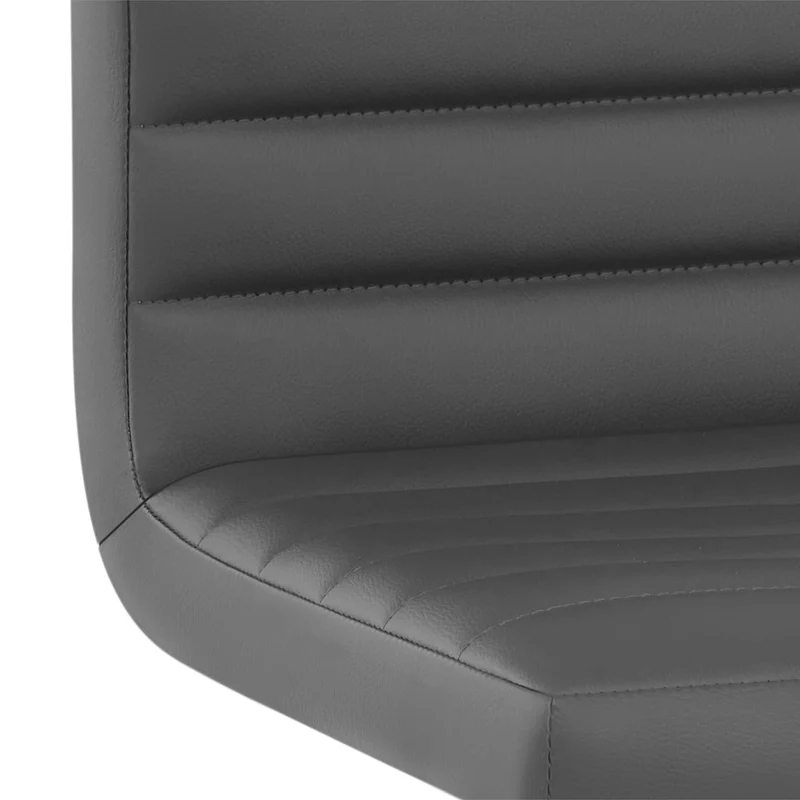 Chaise de Bar Faux Cuir Chrome - Mint Gris