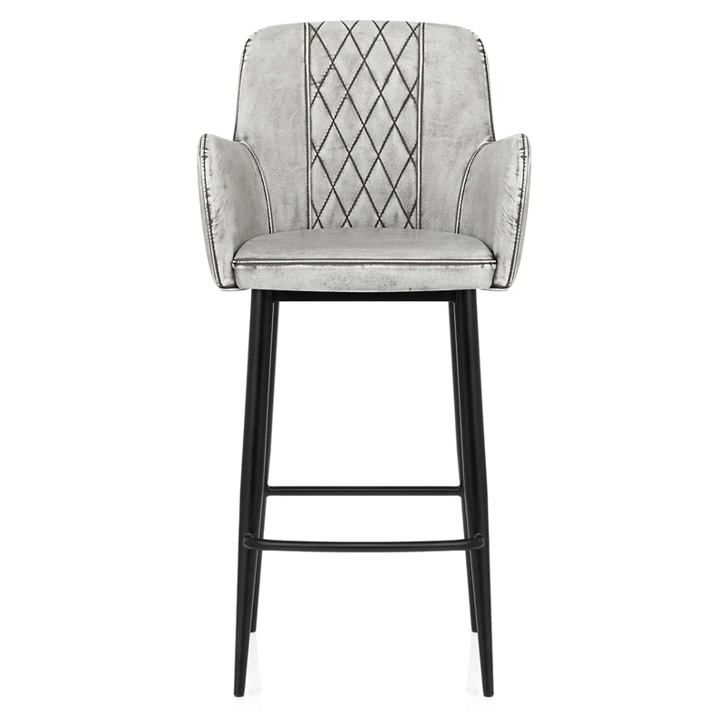 Tabouret de Bar Faux Cuir - Maverick Blanc