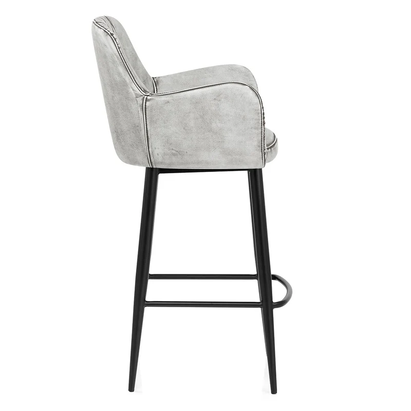 Tabouret de Bar Faux Cuir - Maverick Blanc
