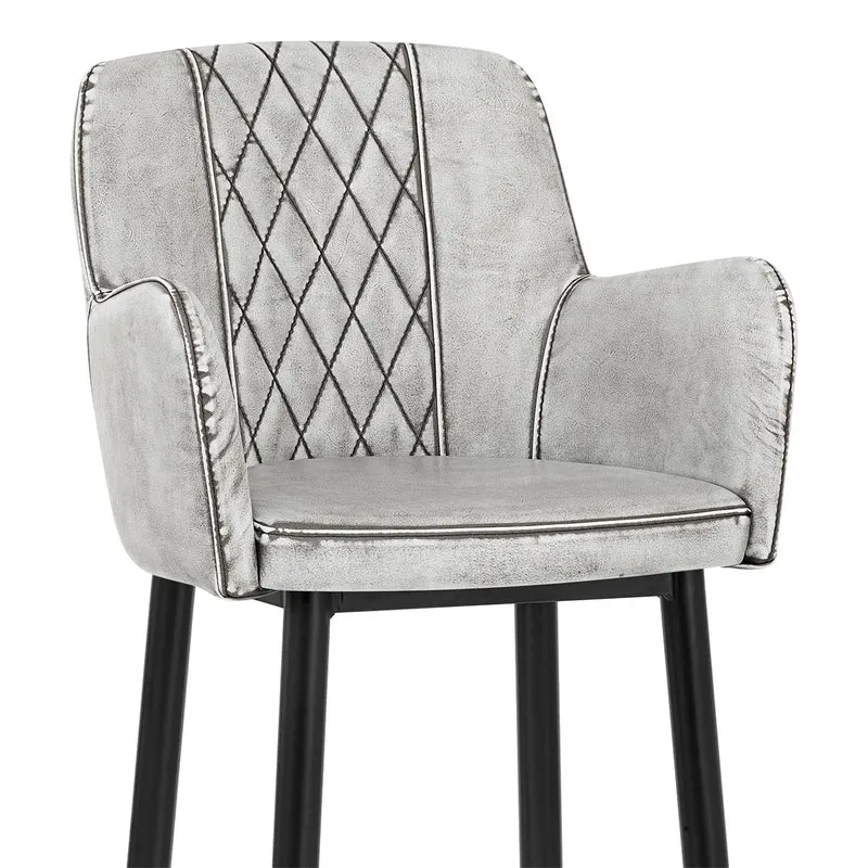 Tabouret de Bar Faux Cuir - Maverick Blanc