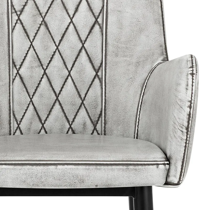 Tabouret de Bar Faux Cuir - Maverick Blanc