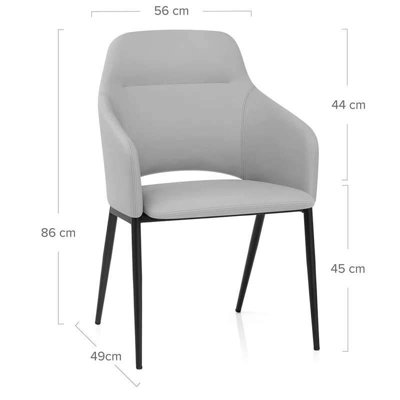 Chaise Faux Cuir - Palma Gris