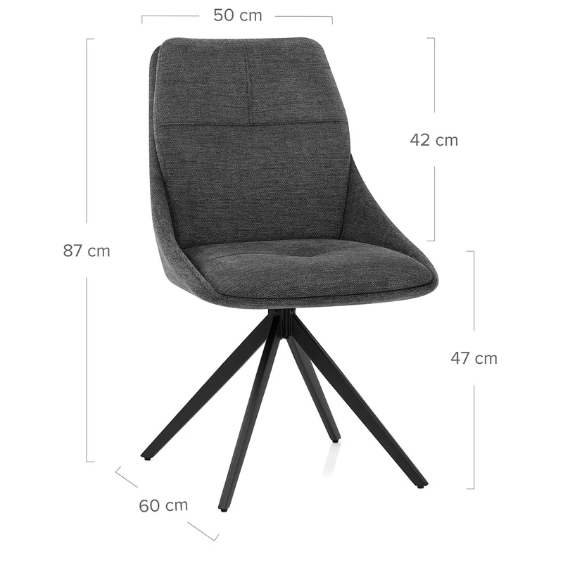 Chaise Tissu - Nova Gris
