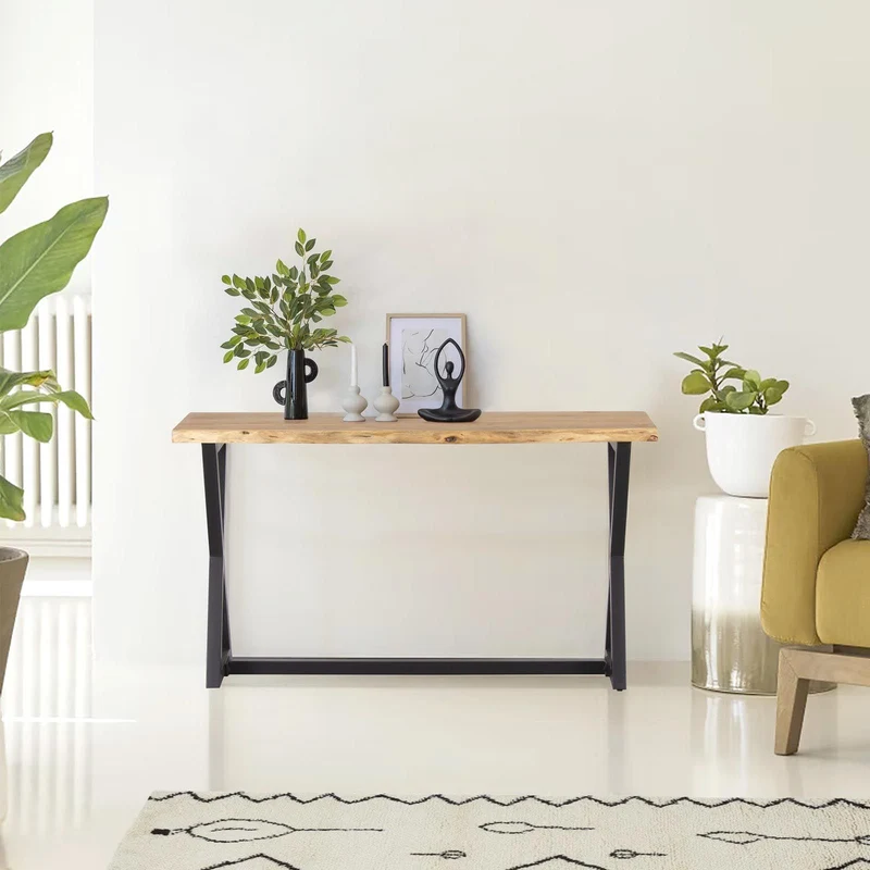 Console en bois massif acacia et metal - Acacia Bunting