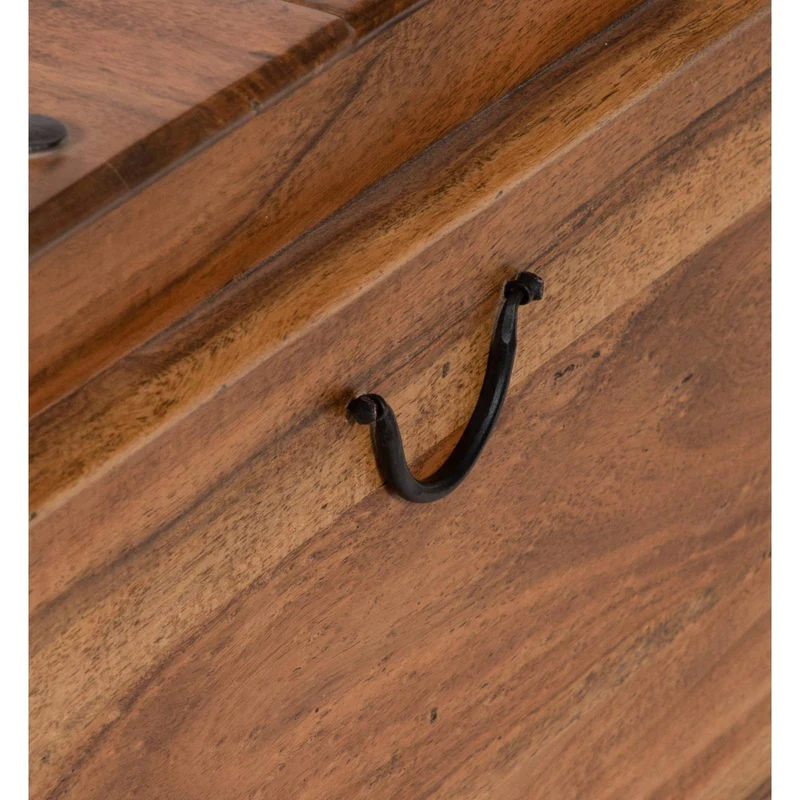 Table basse coffre carrée en acacia massif