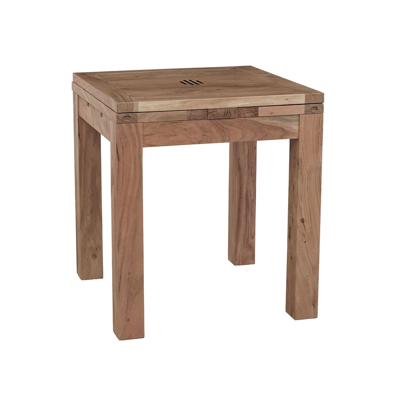 Table carrée à rallonges 70x70cm naturelle | Acacia Gordon