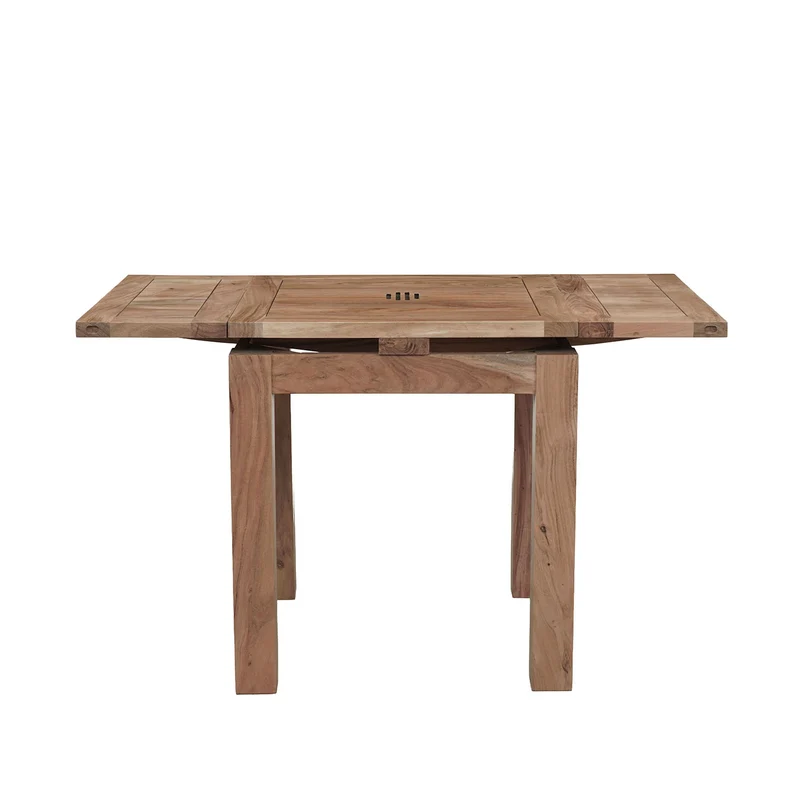 Table carrée à rallonges 70x70cm naturelle | Acacia Gordon