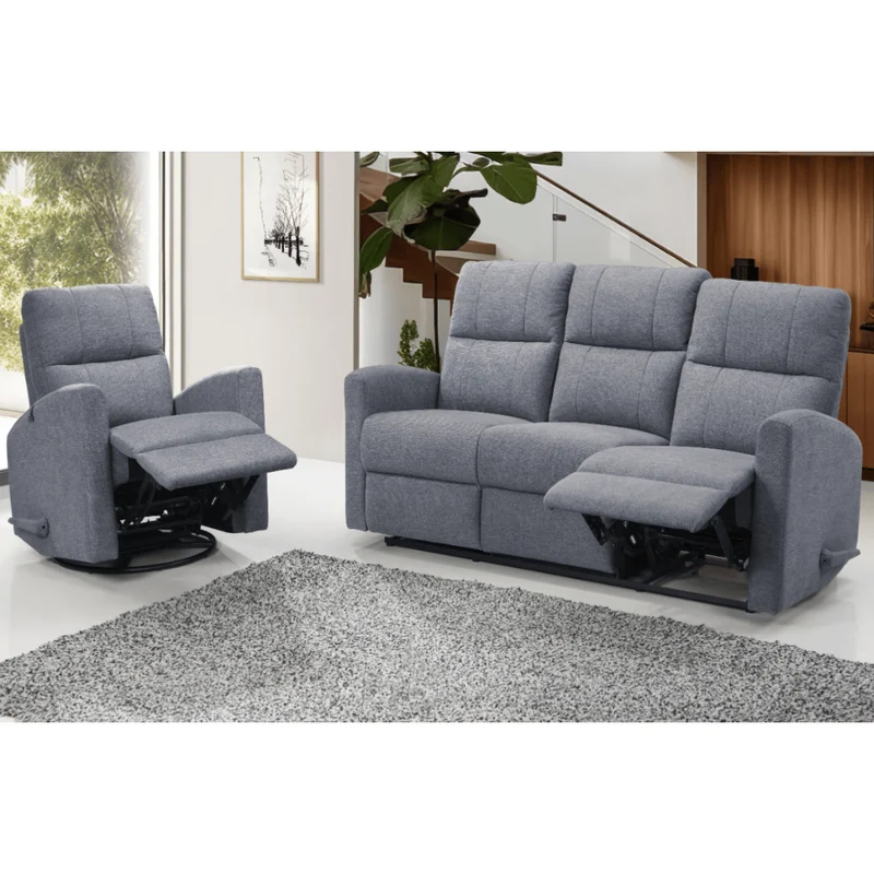Fauteuil berçant, pivotant et inclinable motorisé en tissu - Florence