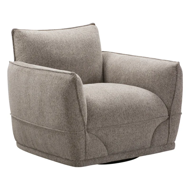 Fauteuil en tissu taupe - Scala