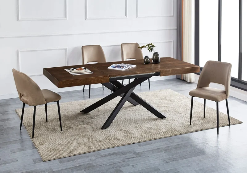 Table extensible noir chêne - Miya