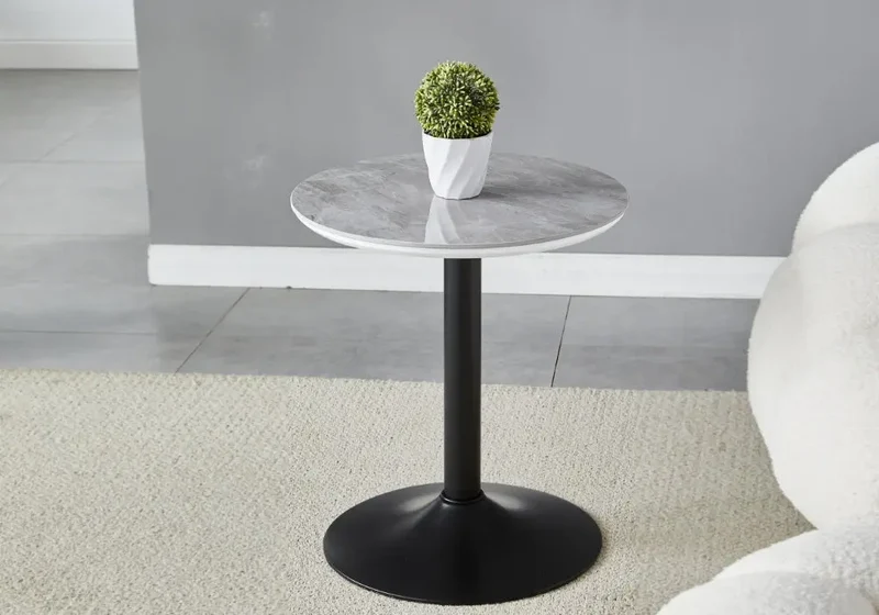 Petite table noire céramique noir - Boye