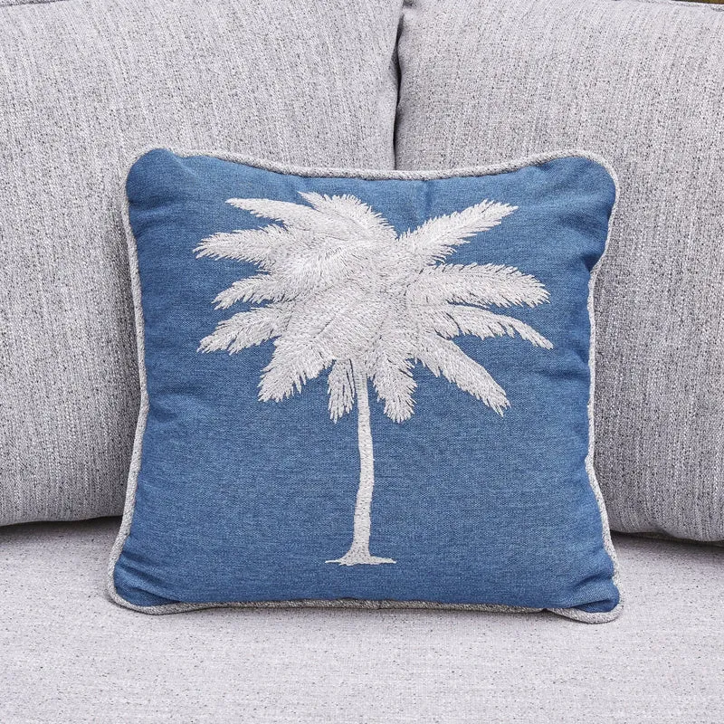 Sectionnel extérieur 3 pièces en tissu Nuvella et en osier gris pâle avec coussins - Naples Beach