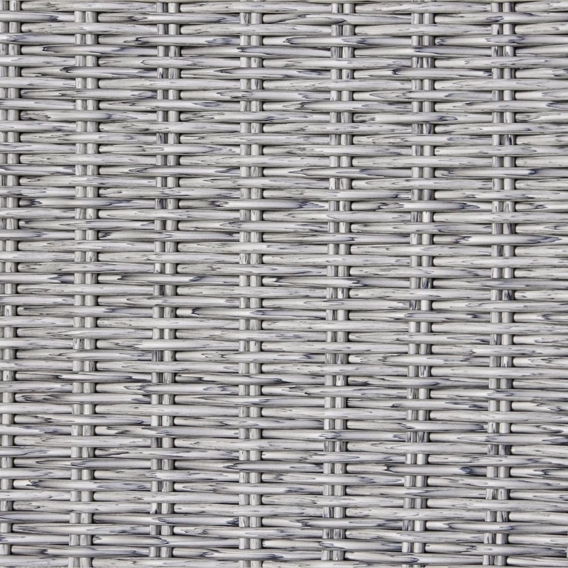 Sectionnel extérieur 3 pièces en tissu Nuvella et en osier gris pâle avec coussins - Naples Beach