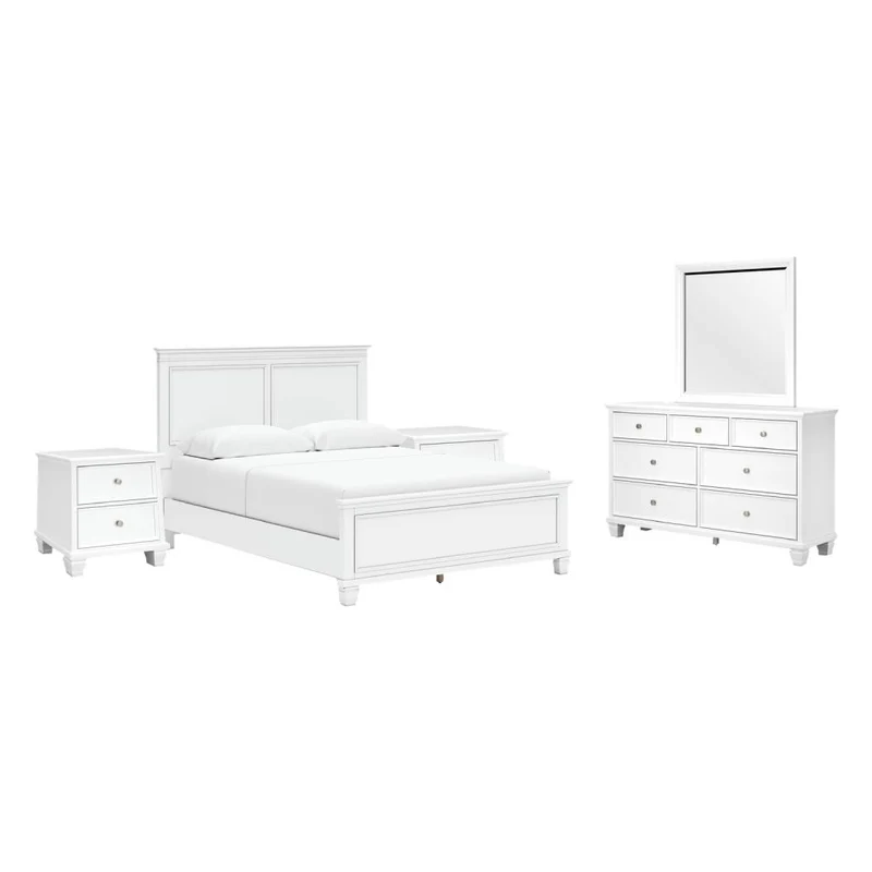 Mobilier de chambre à coucher 5 pièces Simple / Double / Grand / Très grand - Fortman