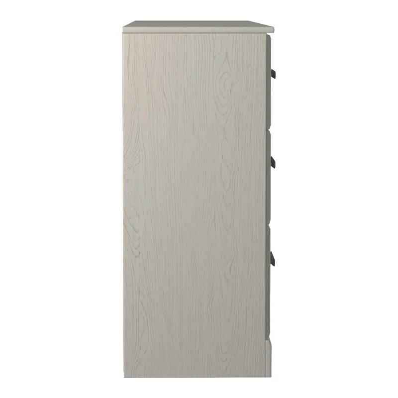 Bureau à 6 tiroirs en bois/placage blanc - Stelsie
