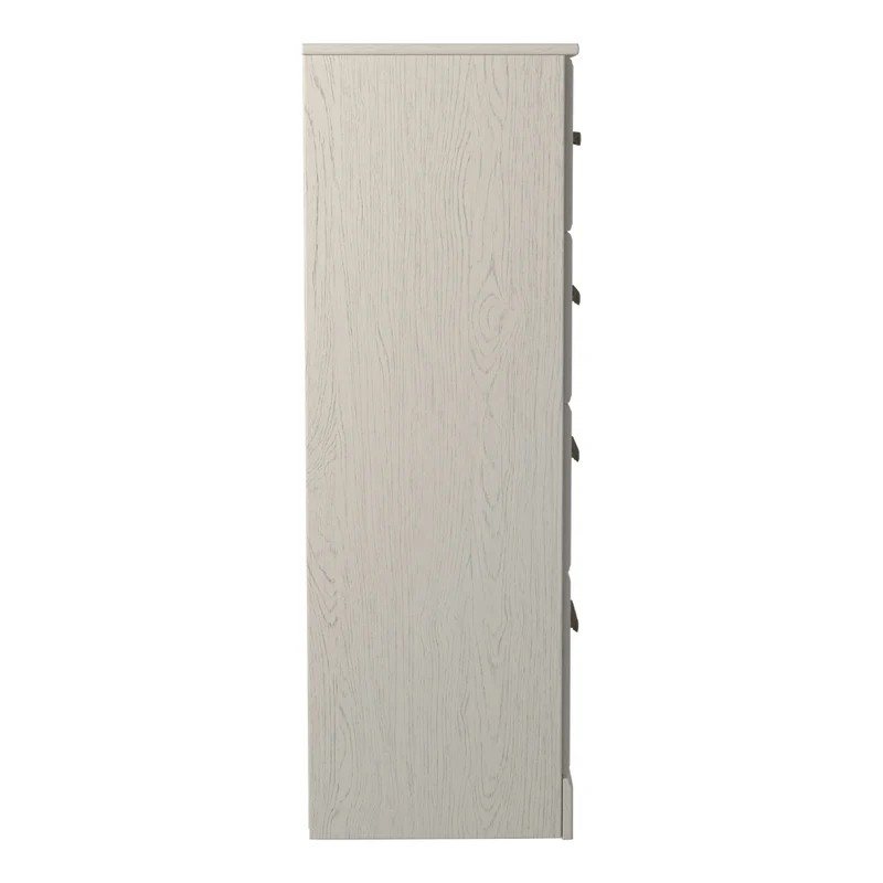 Commode à 4 tiroirs en bois/placage blanc - Stelsie