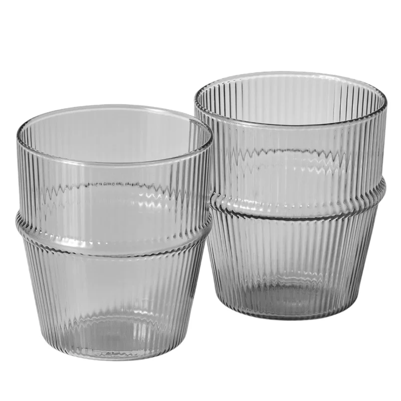 Ensemble de 2 verres fumé