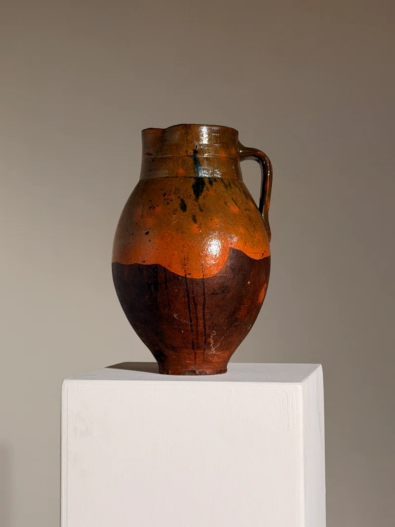Ceramic jar, French folk art, late 19th century