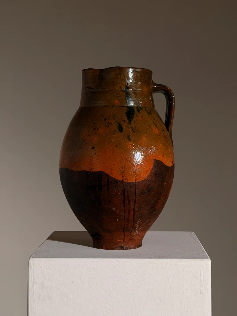 Ceramic jar, French folk art, late 19th century