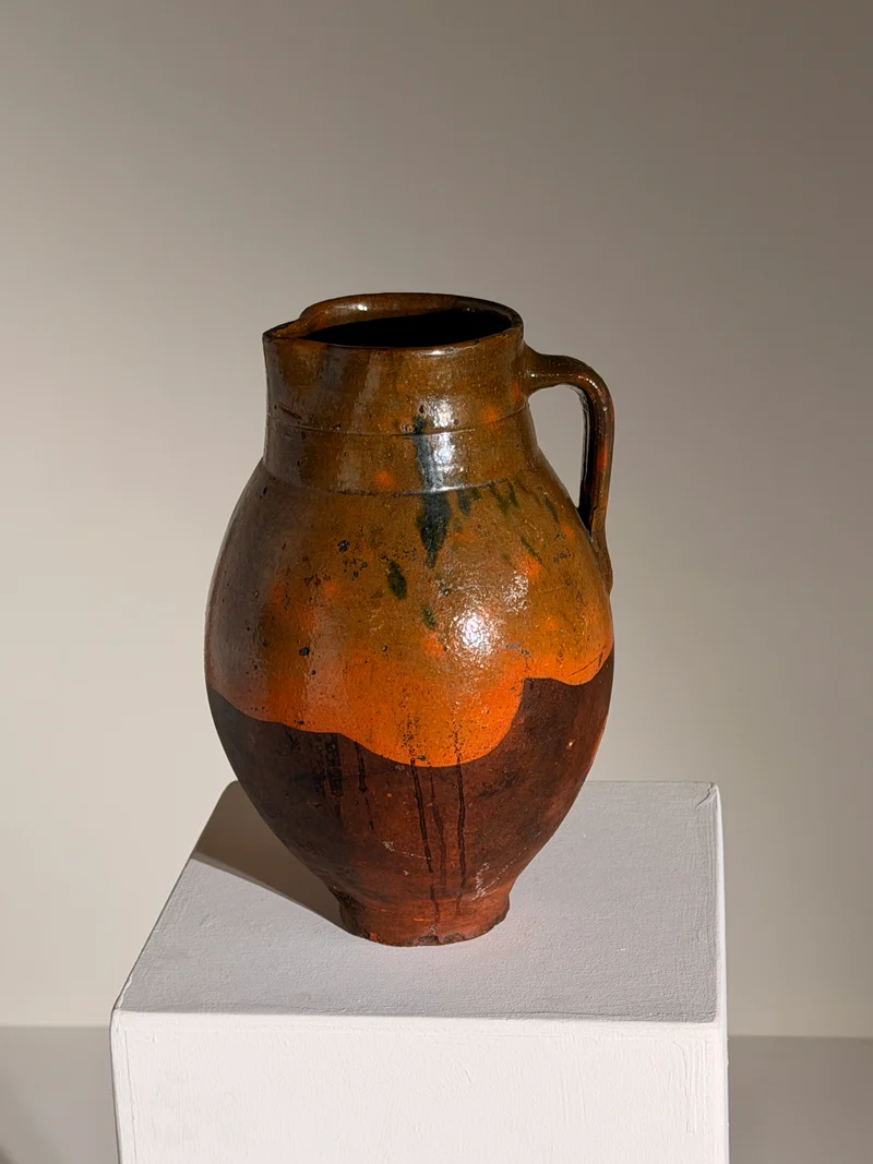 Ceramic jar, French folk art, late 19th century