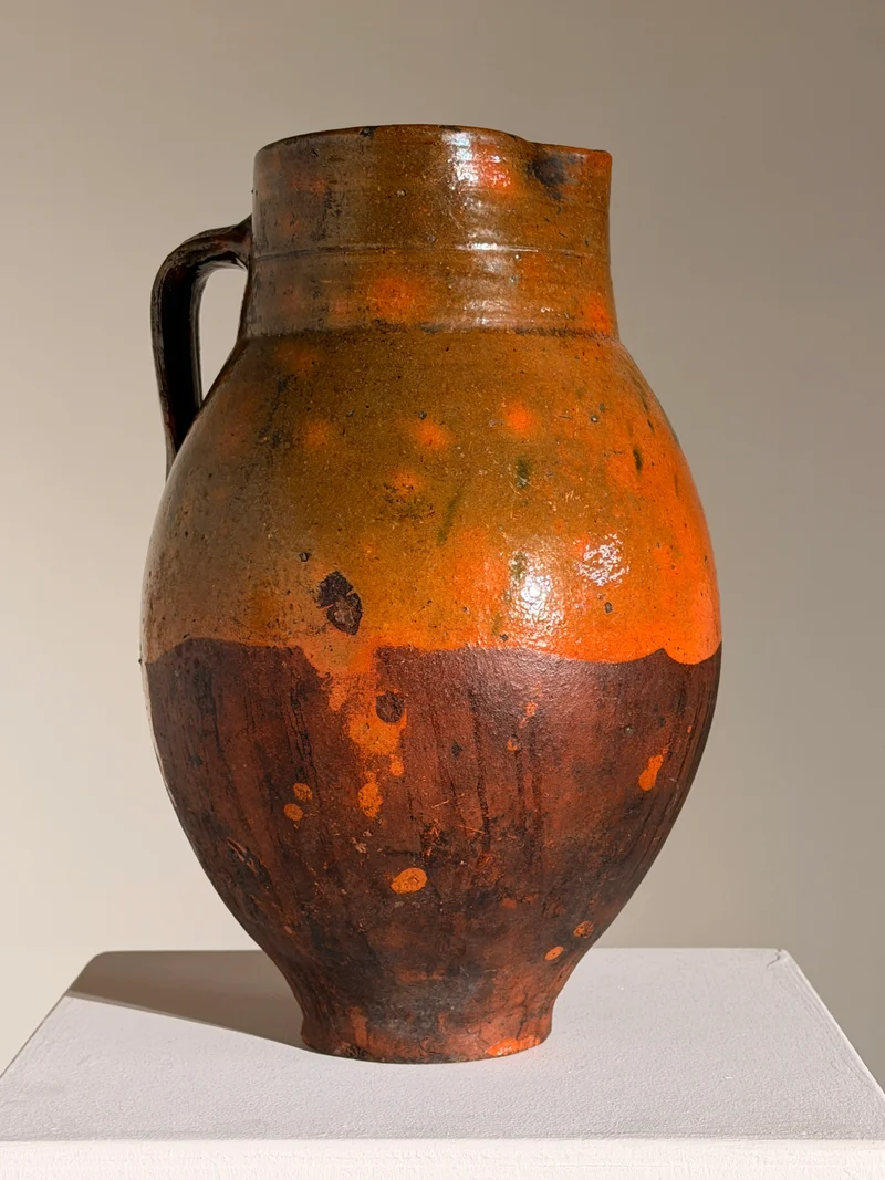 Ceramic jar, French folk art, late 19th century