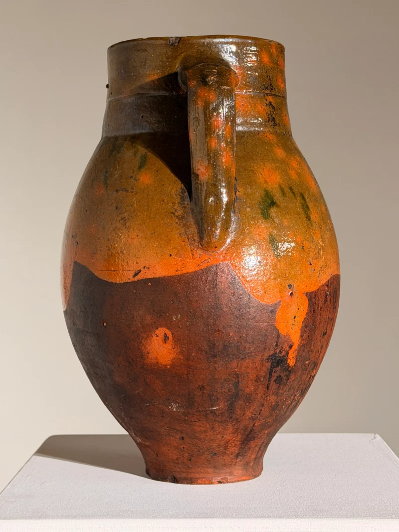 Ceramic jar, French folk art, late 19th century
