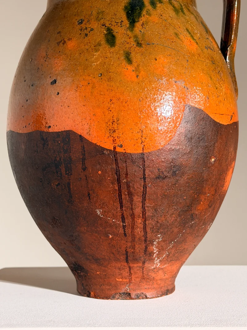 Ceramic jar, French folk art, late 19th century