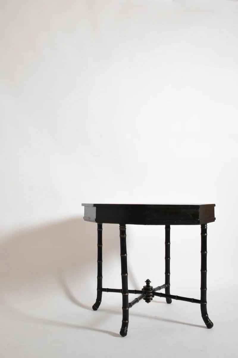 Faux bamboo octogonal table, 1910s
