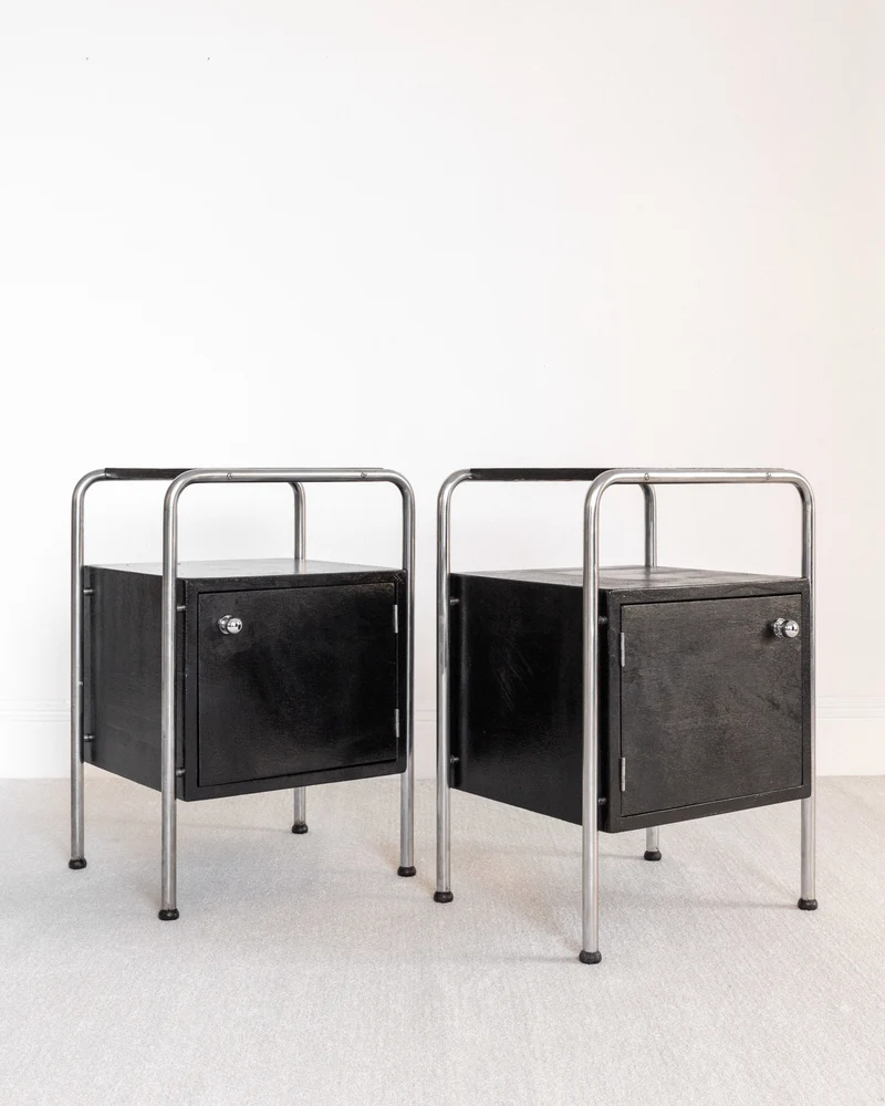 Pair of Functionalist Nightstands, Sweden 1930s