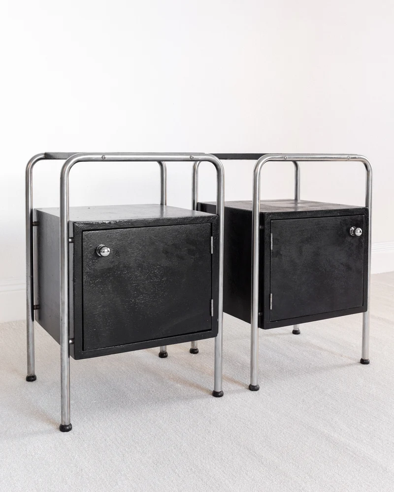 Pair of Functionalist Nightstands, Sweden 1930s