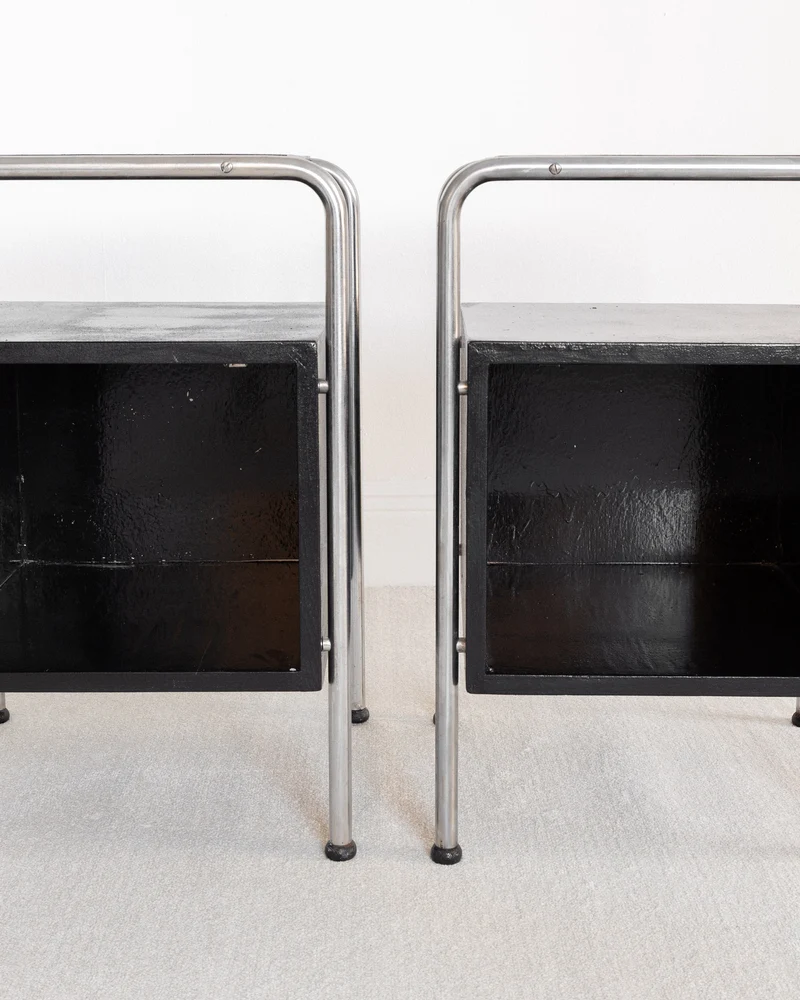Pair of Functionalist Nightstands, Sweden 1930s