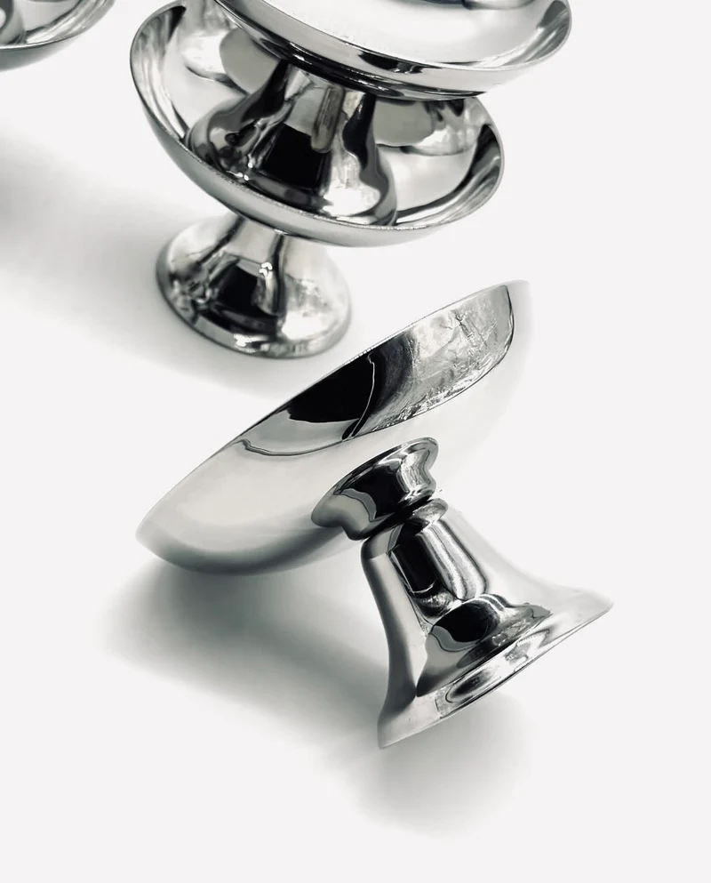 Stainless Steel Ice Coupes Set of Six
