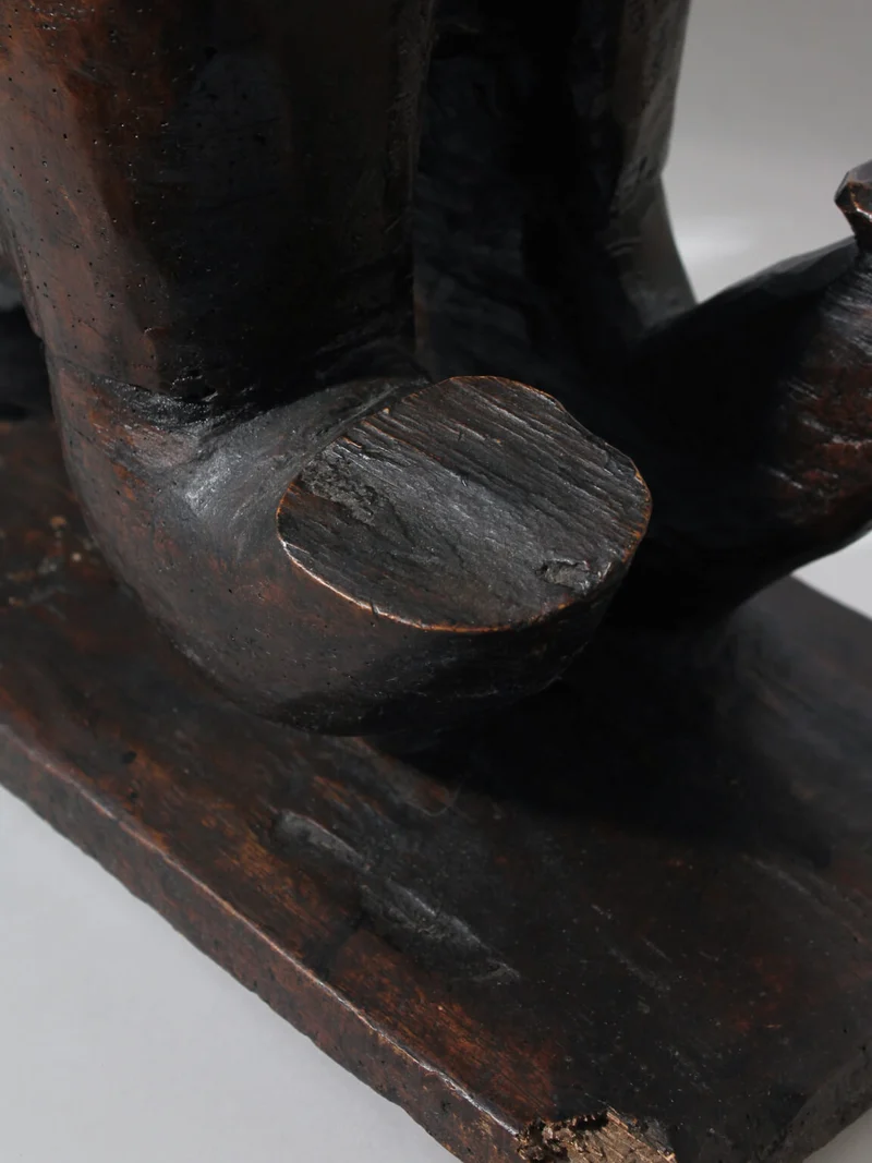 Large African Ashanti Figural Stool