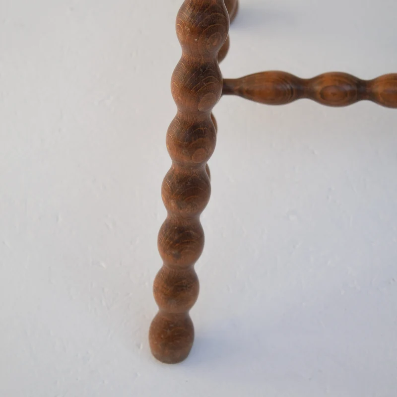 Pair of Vintage Wooden Bobbin Stools