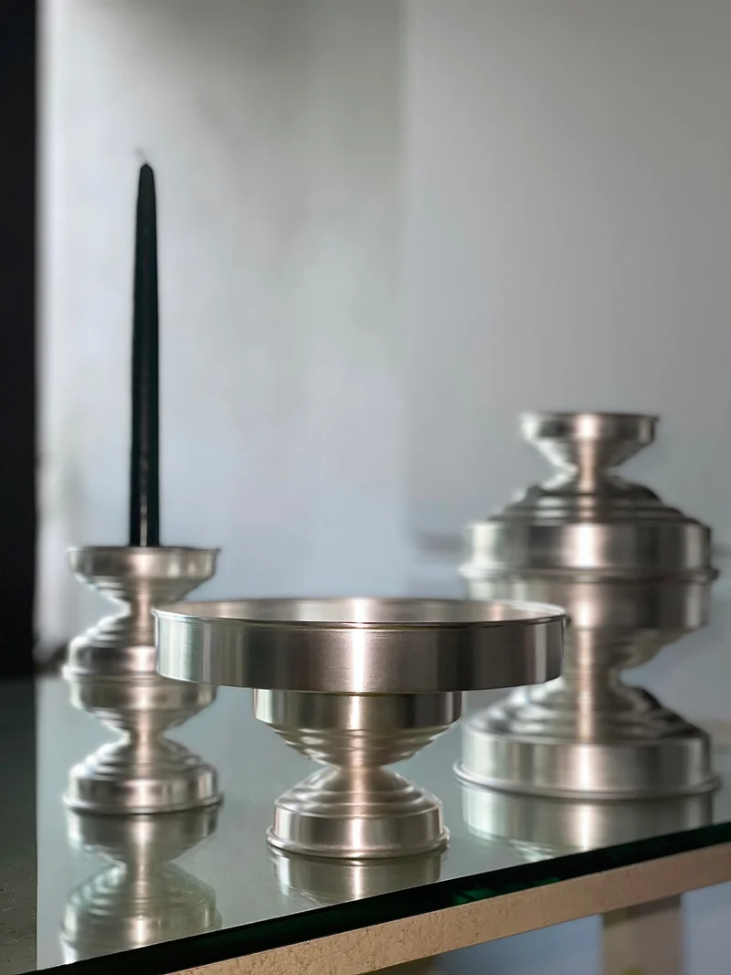 Art Deco Silver Plated Centerpiece Contemporary Style