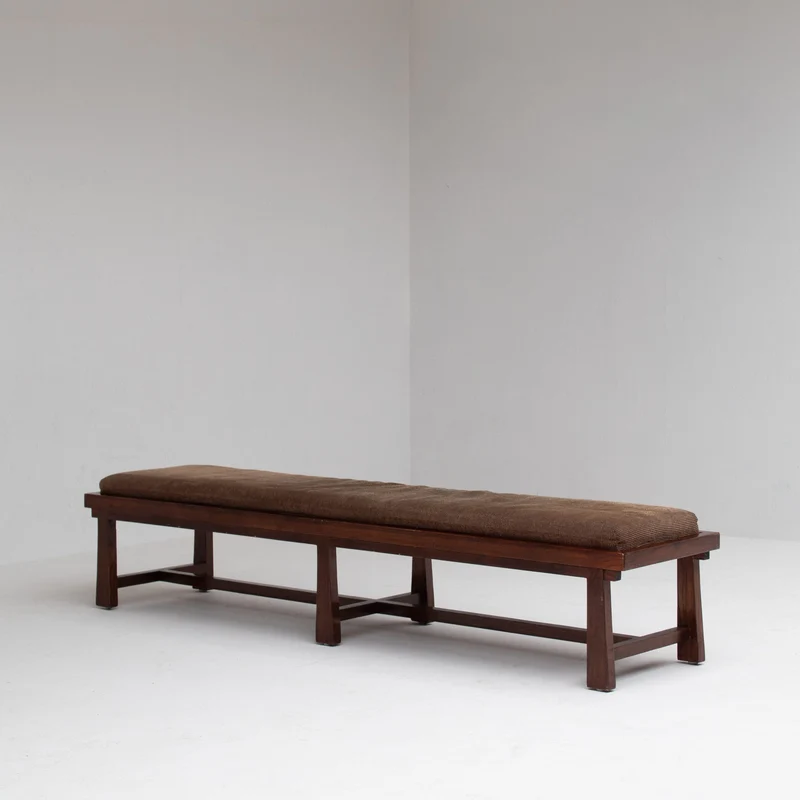 Rustique Bench in Wood with Cushion